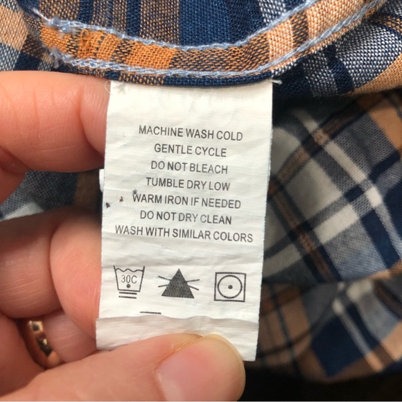 Carbon 2 Cobalt Double Cloth Shirt Men XL Blue Windowpane Button Up Plaid Lining - Picture 12 of 15